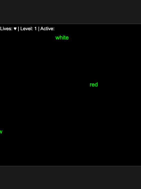 Typing Invaders screenshot